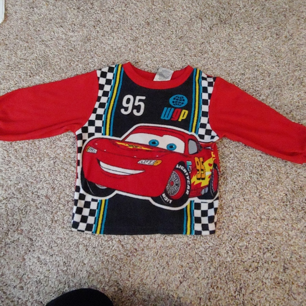 24m Lightning McQueen fleece shirt
